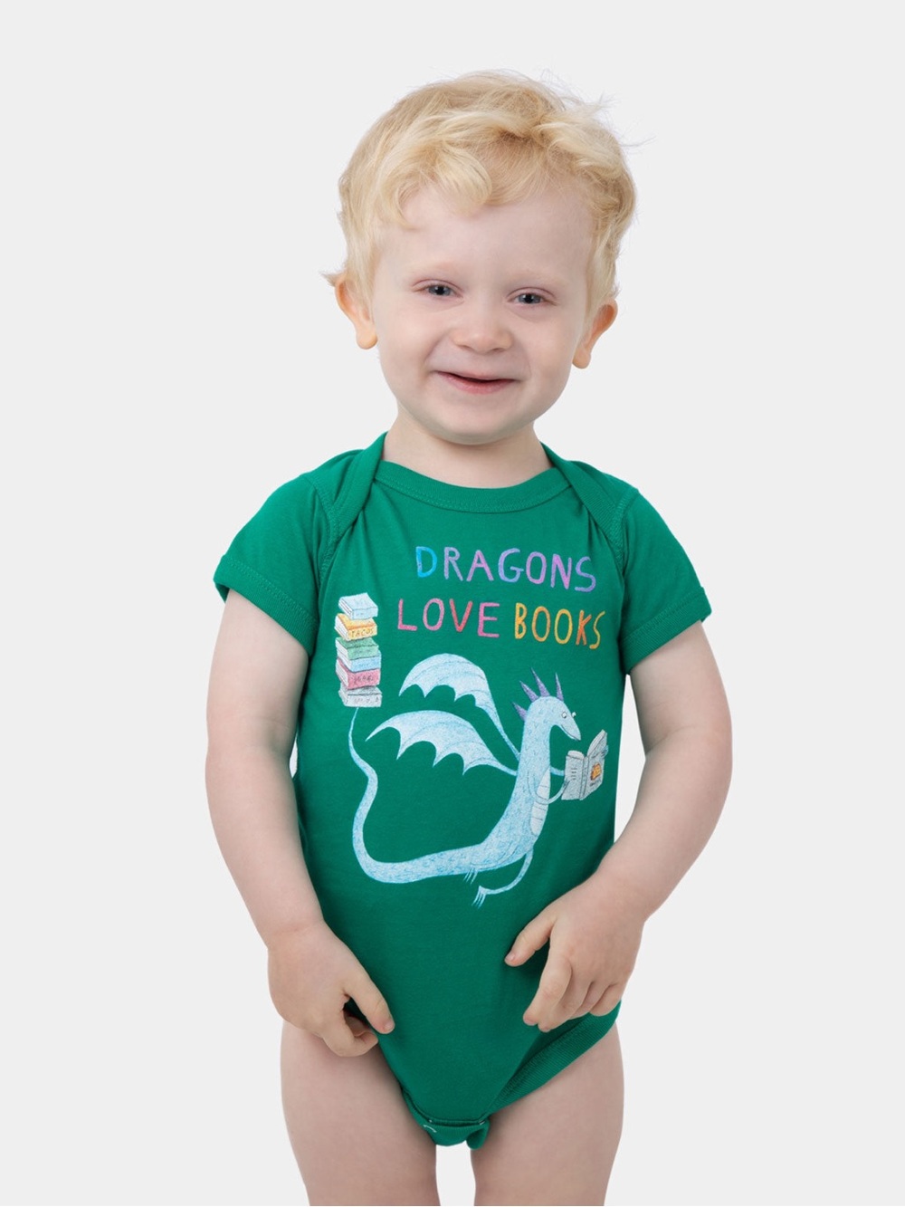 Out Of Print Dragons Love Books Baby Bodysuit